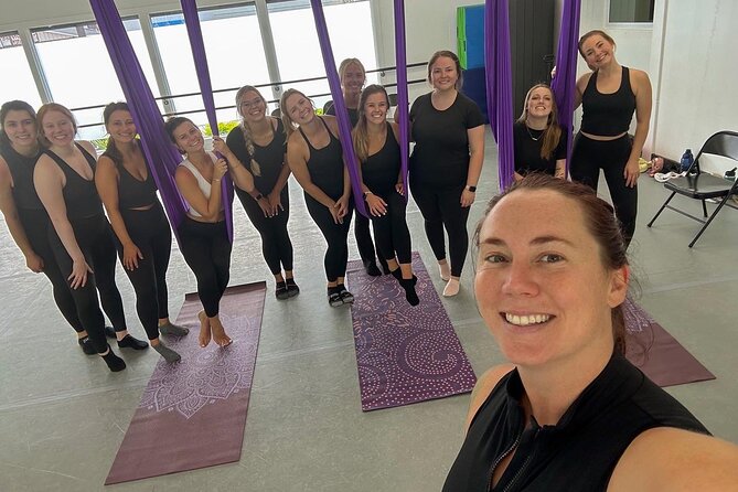 Aerial Yoga in Savannah - Where the class starts: Studio Savannah on Waters Ave