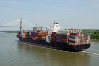Narrated Port Tour Cruise of Savannah - Cruising Under the Talmadge Memorial Bridge