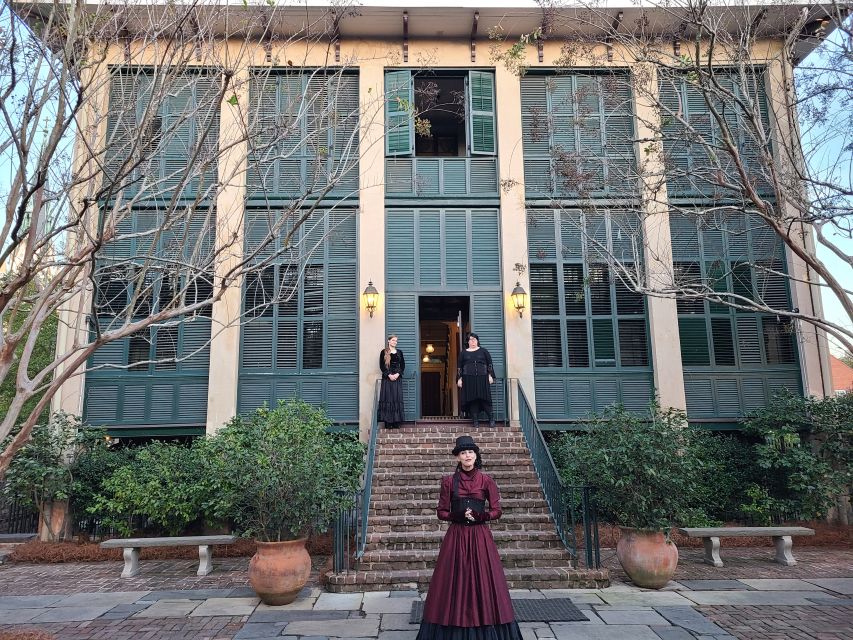 Savannah: Ghosts and Gravestones Tour with Low House Entry - Perkins & Sons Ship Chandlery at night: the waterfront warehouse effect