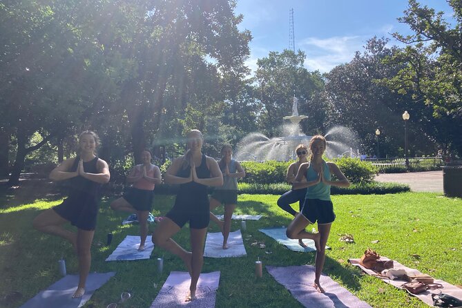 Yoga in Forsyth Park - What the Morning Class Looks Like at the Fountain